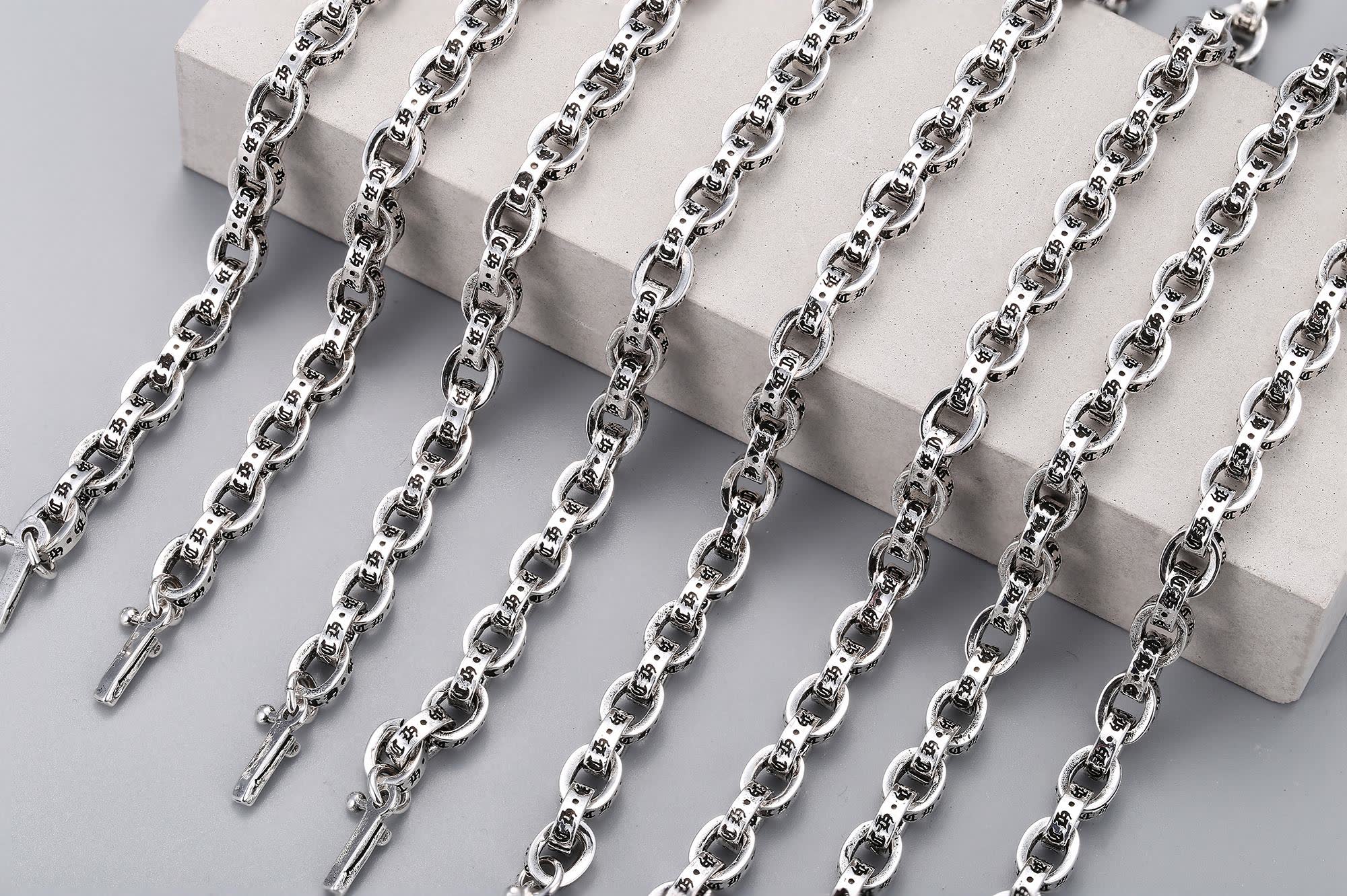 Chrome Hearts Sterling Silver 'In God We Trust' Bracelet